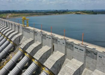 Barragem da Usina de Belo Monte, no rio Xingu. Pará
