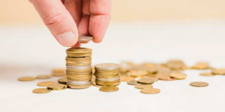 mão de pessoa branca calcula moedas