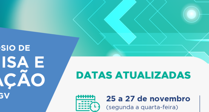 FGV realiza o VIII Simpósio de Pesquisa e Inovação em novembro no Rio de Janeiro
