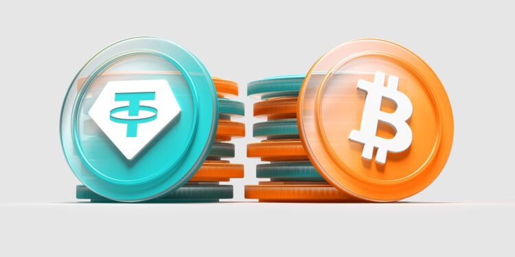 Gráfico mostrando a volatilidade e correlação entre stablecoins e criptomoedas.